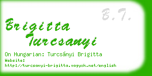 brigitta turcsanyi business card