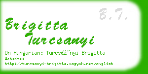 brigitta turcsanyi business card